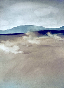 Vulkanische Landschaft (Der blaue Hügel), 1976
