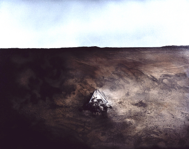 Landschaft mit gefaltetem Tuch, 1979